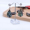 Handmade Abalone Shell Tree of Life Earrings - Teardrop Dangle Wire Crafted Jewelry for Women - 3 of 4