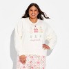 Women's Nutcracker Fleece Graphic Sweatshirt - Off White - 2 of 3