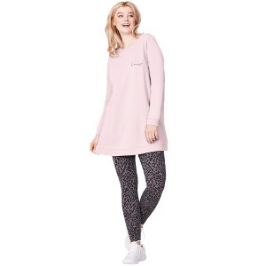 ellos Plus Size French Terry Love Tunic Sweatshirt - 1 of 4