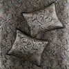 Gulches 5 Piece Queen Jacquard Bedspread Set with Throw Pillows,Black - 2 of 4