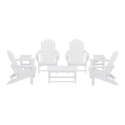WestinTrends Highland 7-Piece HDPE Outdoor Patio Furniture Adirondack Conversation Set