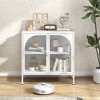NicBex Sideboard Cabinet with Adjustable Shelves Modern Boho Buffet Storage Cabinet with 2 Glass Doors  for Entryway,Living Room - 4 of 4