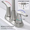 ChicFurnit Bathroom Sink Faucet Two Handle Centerset Faucet with Pop up Drain for Bathroom Use, Silver and Gray, 16.5"*13.7"*3.03" - 4 of 4