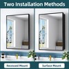Elise Bathroom Medicine Cabinet with Mirror, Surface or Recessed Mount, Adjustable Tempered Glass Shelves, Reversible - 3 of 4