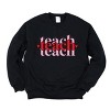 Simply Sage Market Teach Stacked With Hearts Sweatshirt - 2 of 4