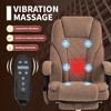 QingMoon Massage Office Chair, Adjustable Swivel Desk Chairs, Velvet Computer Chair with 6 Vibration Point and Heat for Home Office - 3 of 4