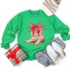 Simply Sage Market Women's Graphic Sweatshirt Coquette Cowgirl Christmas Boots - 3 of 4