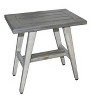 CoastalVogue® MidCentury 18” Shower Bench in Antique Gray Finish - Target Plus Gray 18"L x 12"D x 18"H - 3 of 3