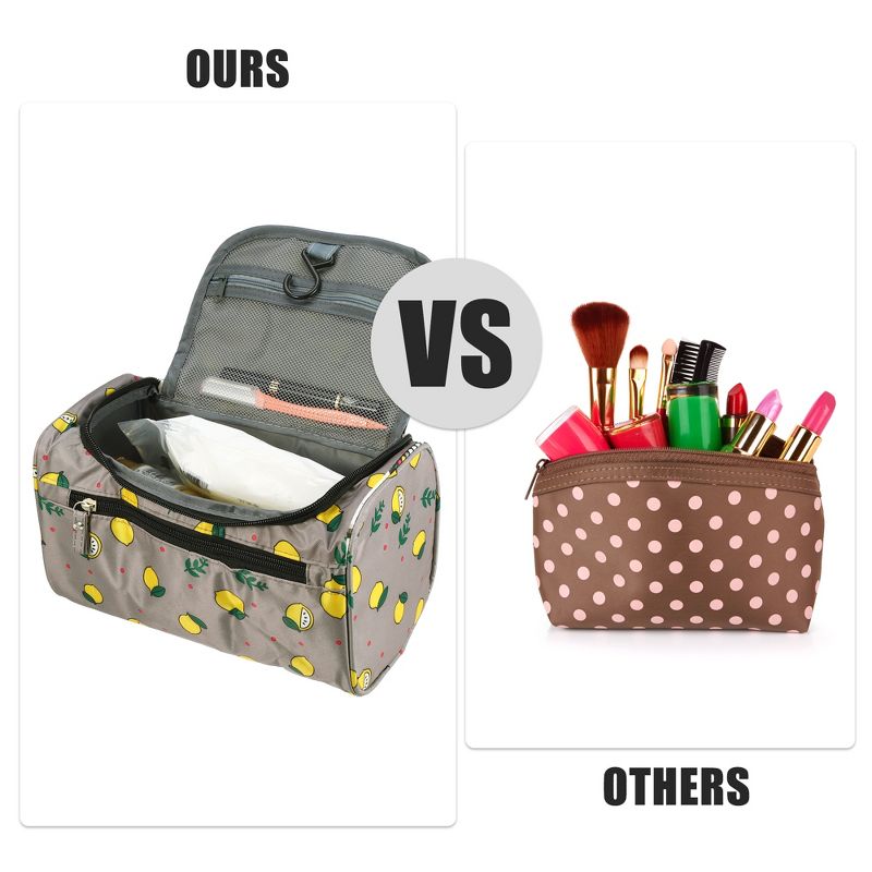 Unique Bargains Travel Makeup Bag Travel Toiletry Organizer Makeup Brush Holder Oxford Cloth, 5 of 7