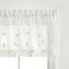 Ellis Curtain Chatham 100% Polyester Tailored Embroidered Sheer Rod Pocket Valances 70" x 15" White - 3 of 4