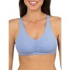 Fruit of the Loom Women's Shirred Front Racerback Sports Bra 3-Pack - 3 of 4