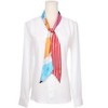 INSPIRE CHIC Women's Striped Printed Skinny Long Satin Silky Neck Scarves 1Pc - 2 of 4