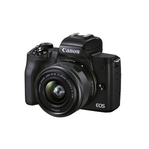 Justitie converteerbaar Edelsteen Canon Eos M50 Mark Ii Mirrorless Camera With Ef-m 15-45mm F/3.5-6.3 Is Stm  Zoom Lens - Black : Target