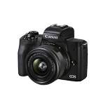 Canon EOS M50 Mark II Mirrorless Camera with EF-M 15-45mm f/3.5-6.3 IS STM Zoom Lens - Black