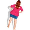 Women's Plus Size Quirky Top - raspberry | CITY CHIC - 4 of 4