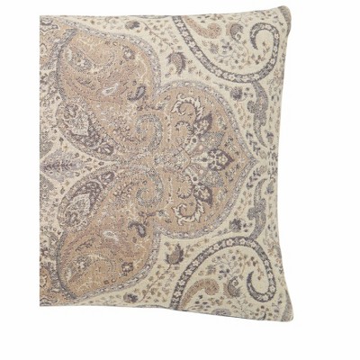 Suman Natural Jacquard-Woven Cotton Lumbar Pillow