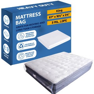 Continental Sleep, Mattress Bag for Moving & Storage, Heavy-Duty Mattress-Protector Cover, Waterproof Mattresses Storage Bags - 1 of 4