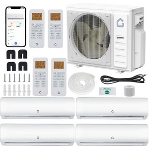 35000 BTU 4-Zone Mini Split Air Conditioner and Heat Pump System, 19 SEER2 with 4 x 12,000 BTU Indoor Units,208-230V,Smart Control - 1 of 4