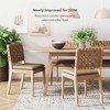 Nathan James Cohen Woven Faux Leather Dining Chair Mid-Century Modern Light Brown: Upholstered, Wood Frame, Armless - 3 of 4