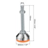 Unique Bargains Carbon Steel Non-Skid Adjustable Furniture Table Feet Leveling Feet 2 Pcs - 2 of 4