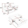 70.9" Velvet Pull Out Sofa Bed,Convertible 3-Seater Sleeper with 2-in-1 Pillow & Blanket for Living Room-Baofuwish - 4 of 4
