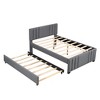 NicBex Full Size Platform Bed Modern Wooden Bed Frame with Twin Size Trundle and Pull Out 4-Layer Shelves for Bedroom and Living Room - 4 of 4