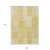 Gold Wheat And Ivory Striped Washable Indoor Outdoor Area Rug - 3 of 4