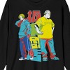 Sakamoto Days Sakamoto and Asakura, Kanji text on Black Long Sleeve Adult Crew neck - 2 of 4