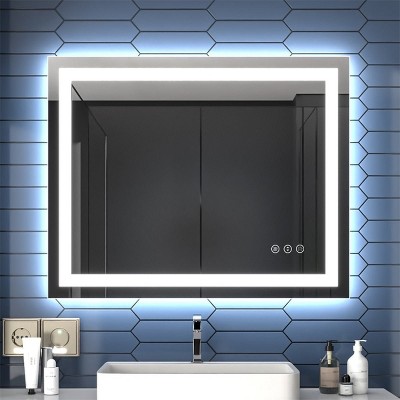 Exbrite Dimmable Led Anti Fog Bathroom Light Mirror, Apex Series, 40