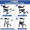 All Terrain Rollator Walker with Seat, Backrest, Handles, Walker for Seniors, 12 in Wheels Foldable Lightweight Aluminum Walkers, Adjustable Height - 2 of 4