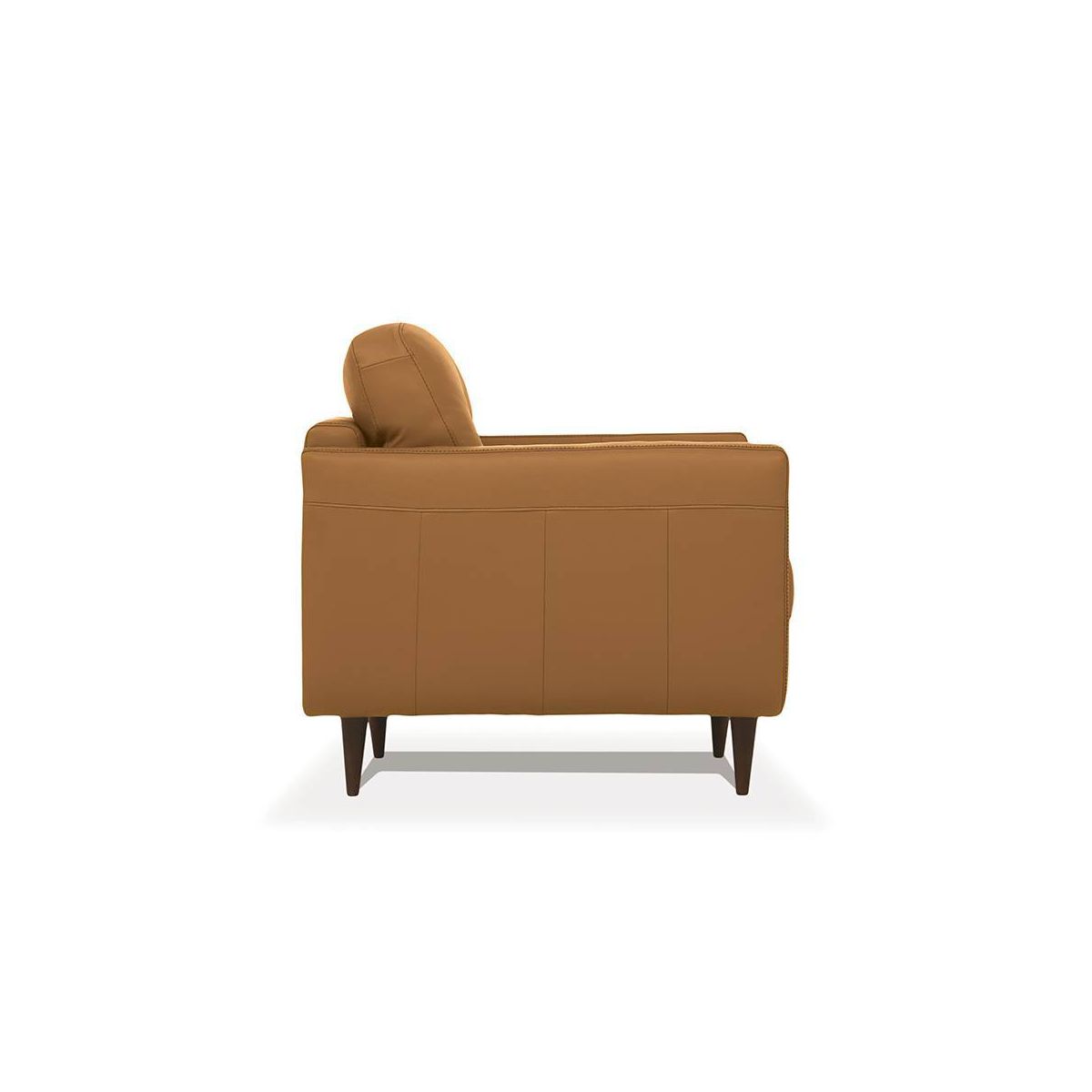 35" Radwan Chair Camel Leather - Acme Furniture: Button-Tufted, Wood Legs, No Assembly Required - thumbnail 4