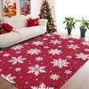 Christmas Area Rug Xmas Snowflake Machine Washable Indoor Carpet Rug - 2 of 4