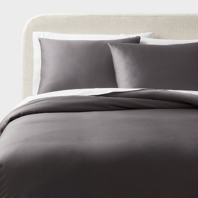 King Tencel™ Duvet Cover And Sham Set Dark Gray - Threshold™: Oeko-tex ...