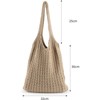 FATMOON Handmade Crochet Shoulder Bag for Women, Foldable and Lightweight Polyester Tote, Stylish & Practical Travel Purse - 3 of 4