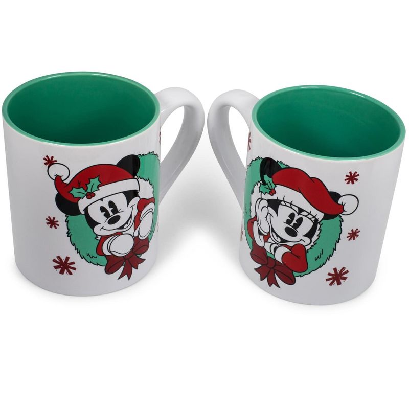 Silver Buffalo Mickey and Minnie Mouse Holiday Mugs, Set of 2 | Each Holds 14 Ounces, 2 of 8