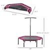 48" Adult Hexagon Rebounder Trampoline Fitness Bungee Jumping Cardio Trainer Outdoor Bouncer Jumper Adjustable Bar - 3 of 4