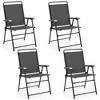 Costway 4PCS Outdoor Patio Folding Chair W/Armrest Portable Camping Lawn Garden - 4 of 4