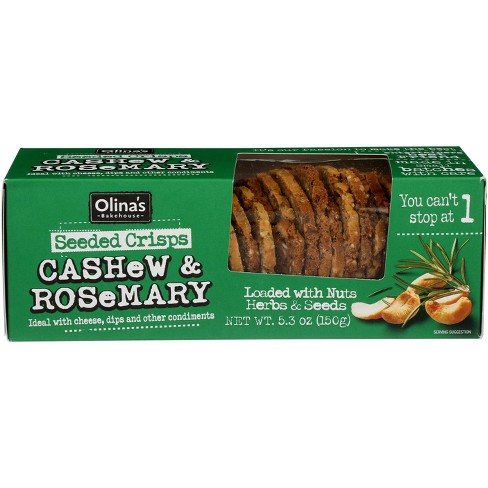 Olina’s Bakehouse Crisps Cashew & Rosemary - Case of 12 - 5.3 oz - image 1 of 1