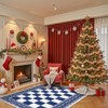 Checked Christmas Area Rug for Kitchen Dining Living Room Washable Rug Non Slip Low Pile Design for Holiday Decor Indoor - 2 of 4