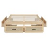 TIRAMISUBEST Full/Queen Size Platform Bed with 6 Drawers, Wood Storage Bed Frame without Headboard - 4 of 4