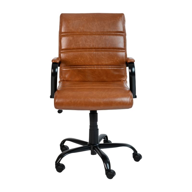 Merrick Lane Contemporary Mid-Back Home Office Chair with Padded Arms, 6 of 25