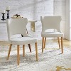 Leticia Mid-century Modern Wingback Dining Chair with Solid Wood Legs Set of 2|ARTFUL LIVING DESIGN - 2 of 4