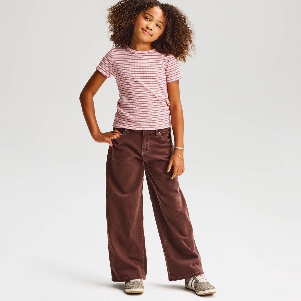 Jeans de Tiro Medio de Pierna Ancha para Niñas - Cat & Jack™