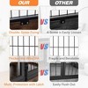 38" Heavy Duty Dog Crate, Wooden Dog Crate With Flip-up Opening, Metal Frame, 2 Lockable Wheels, Front And Side Doors - 4 of 4