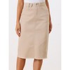 INSPIRE CHIC Women's Casual High Waist Back Slit Short Denim Skirts - 2 of 4