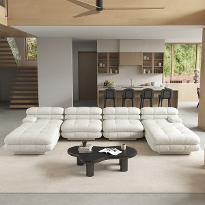 WJShome 6-Piece 146.44" U-shape Large Sectional Sofa with Removable Ottomans for Living Room - 1 of 4