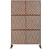 Okak Patio Privacy Screen with Diagonal Stripe Cutout, Outside Lattice Panels with Stand, Patio Privacy Panels for Backyard, Garden, Lawn - 3 of 4