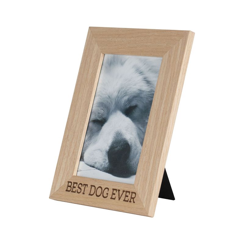 4x6 Inches "Best Dog Ever" Natural Wood & Glass Photo Frame - Foreside Home & Garden, 2 of 9