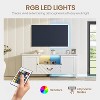 TV Stands with Led Lights for up to 65 Inch Tv, Entertainment Center TV Console with 2 Doors & 1 Drawer, V-Shaped TV Table for Living Room Bedroom - 2 of 4