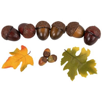 Northlight 10-piece Fall Harvest Artificial Acorns And Maple Leaves  Decoration Set : Target